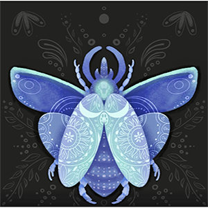 Ilustración mystical beetle Digital art and illustration for your business
