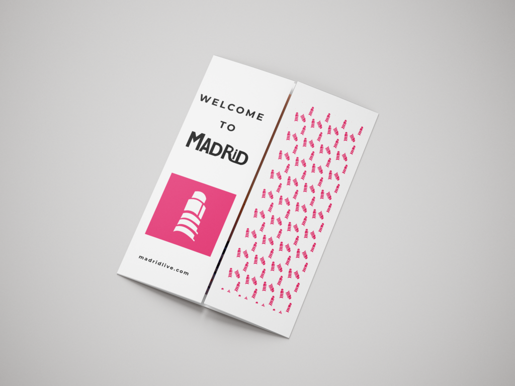 diseño de folleto para marca de Madrid