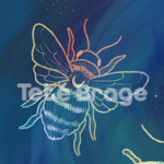 Illustration Scratch-art bee Digital art and illustration for your business