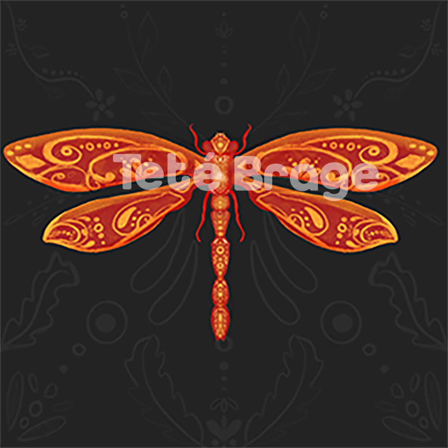 Ilustración mystical Dragonfly